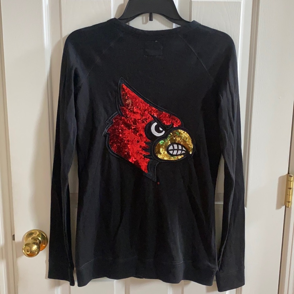 PINK Victoria’s Secret Sequin UL Cardinal Cardigan - Picture 1 of 8